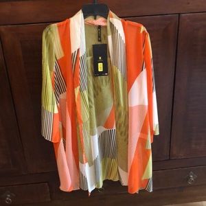 Multi-colored lightweight kimono wrap